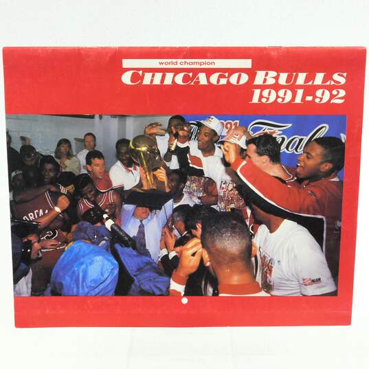 Chicago Bulls 1991-92 World Champions Calendar Jordan Pippen image number 1