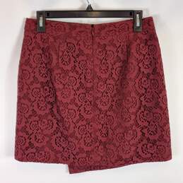 Madewell Women Burgundy Mini Skirt SZ 6 NWT alternative image