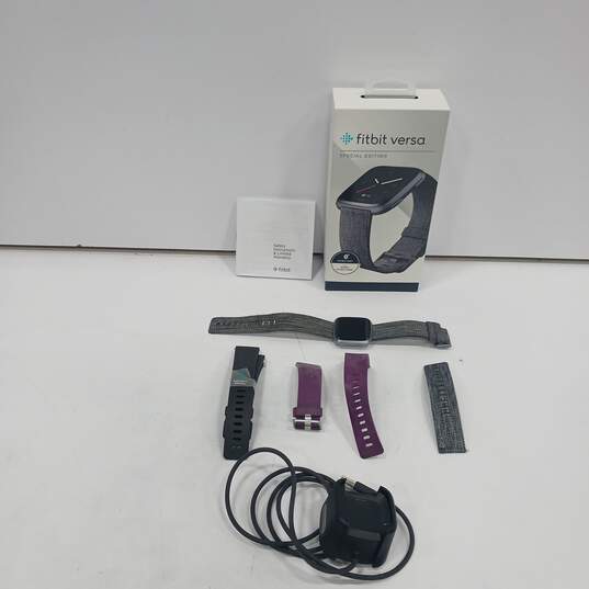 FitBit Versa Special Edition - Model No. FB505BKGY IOB image number 1