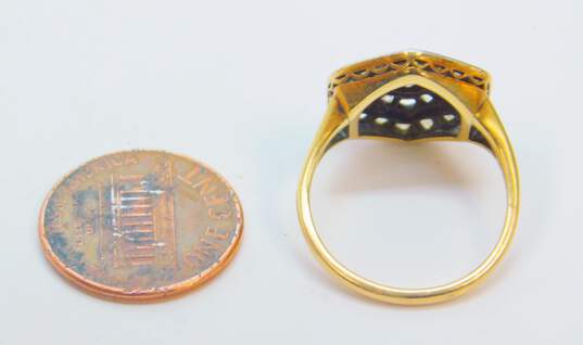 Art Deco 14K Yellow Gold 1 CTTW Diamond Ring 4.4g image number 5