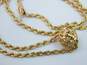 14K Yellow Gold Cut Out Ball Pendant On Rope Chain Necklace 9.6g image number 5