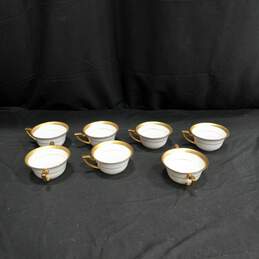 Bundle of 7 Vintage Collector Tea Cups w/ Gold Tone Trim alternative image