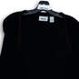 Womens Black Long Sleeve Open Front Tight Knit Cardigan Sweater Size 3 image number 3