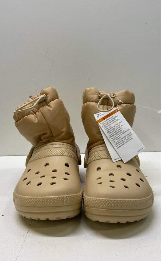Crocs Classic Lined Neo Puff Slip-On Booties Beige 9 image number 2