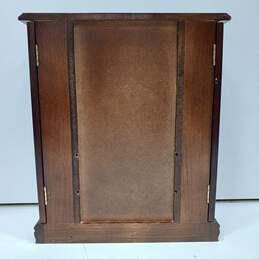 Vintage Wood Jewelry Cabinet w/Drawers & Side Doors
