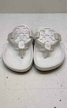Tory Burch Miller Logo Thong Sandals White 7.5 alternative image