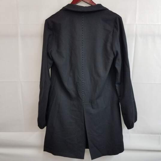 Crea women's black mid length jacket w stitching detail nwt UK 8 / US 4 image number 2