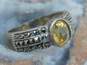 925 Sterling Silver Citrine Marcasite Variety Rings 28.9g image number 3