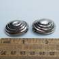 Zina Sterling Silver Vintage Sea Shell Clip-On Earrings 12.9g image number 5