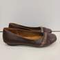 NIB Women Shaina Brown Patent Leather Slip On Multi Strap Ballet Flats Size 7.5 image number 2