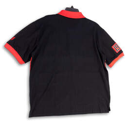 NWT Mens Black Red NHL Chicago Blackhawks Wordmark Rugby Polo Shirt Size XL alternative image