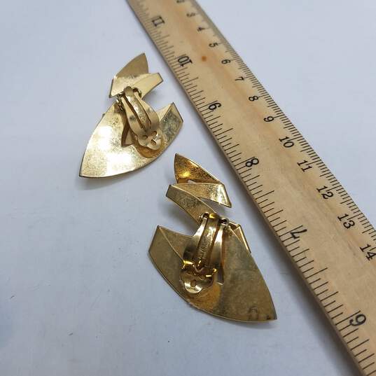 Vintage Givenchy Authentic Gold Tone Clip On Earring W/COA 16.8g image number 7