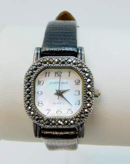 Women's Judith Jack 925 MOP Marcasite Leather Analog Quartz Watch alternative image