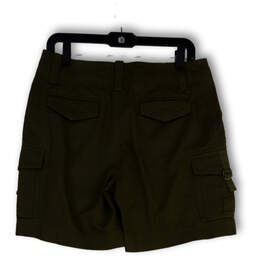 NWT Womens Green Flat Front Pockets Regular Fit Cargo Shorts Size 6 P alternative image