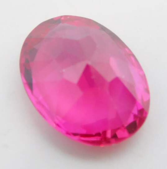 Loose Oval Cut Lab Created Ruby Gemstones 3.7g image number 3