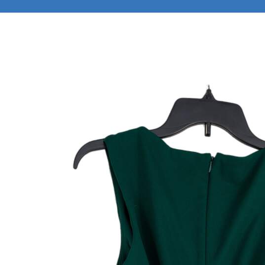 Calvin Klein Womens Green V-Neck Sleeveless Tie Waist One-Piece Jumpsuit Size 8 image number 4