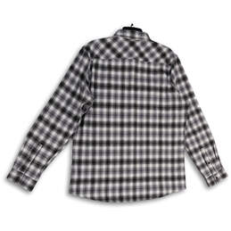 NWT Mens Black White Plaid Long Sleeve Chest Pockets Button-Up Shirt Size L alternative image