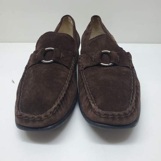 Mephisto Cool Air Suede Loafers in Brown Women's 10 image number 2