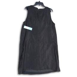 NWT London Times Womens Black Sleeveless Back-Zip Shift Dress Size 16W alternative image