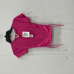 NWT BB Dakota Womens Pink Ribbed Side Ruched T-Shirt & Skirt 2 Piece Set Size XS