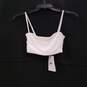NWT Womens White Cowl Neck Sleeveless Back Zip Crop Top Size X-Small image number 1