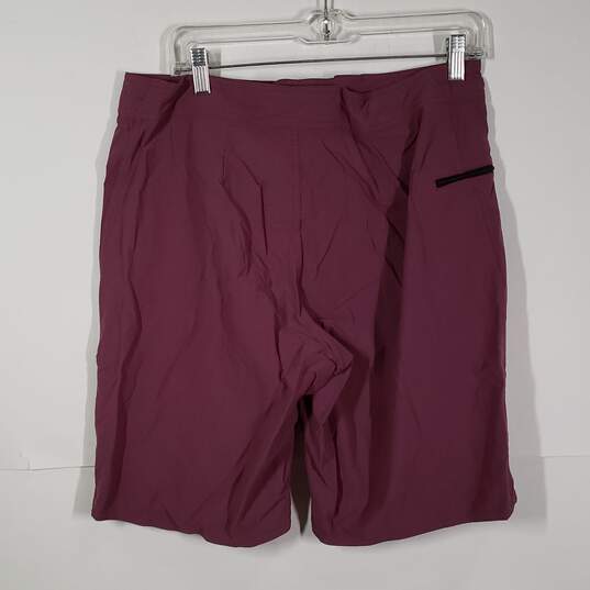 Mens Flat Front Drawstring Waist Zipper Pockets Swim Shorts Size 33 image number 2