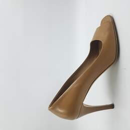 Prada Peep Toe Heel Women's Sz 7.5 Light Brown