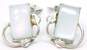 Vintage Coro White Lucite & Silver Tone Clip-On Earrings 9.6g image number 5