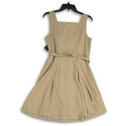 NWT Tommy Hilfiger Womens Beige Khaki Sleeveless Square Neck A-Line Dress Size 6 alternative image