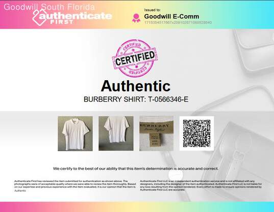 Authentic Burberry Mens White Collared Short Sleeve Golf Polo Shirt Size XXXL image number 2