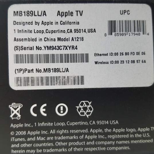 Apple TV MB189LL/A Wireless Media Extender image number 8