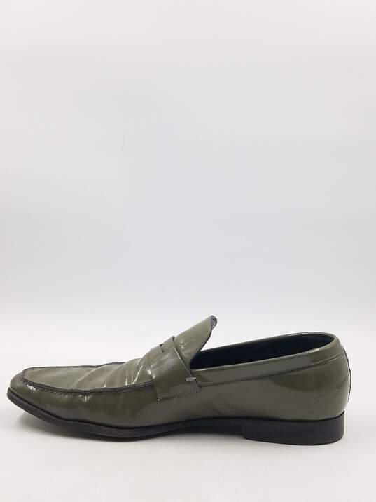 Authentic Dior Army Green Patent Loafers M 12 image number 2