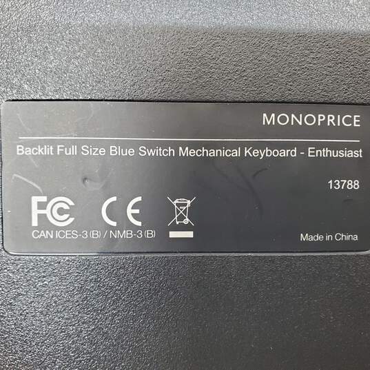 Enthusiast Backlit Full Size Blue Switch Mechanical Keyboard 13788 image number 4