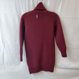 Michael Kors Turtleneck Red Wool Sweater Dress Size XS alternative image