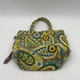 Vera Bradley Womens Multicolor Floral Side Zipper Pocket Tote Handbag Purse