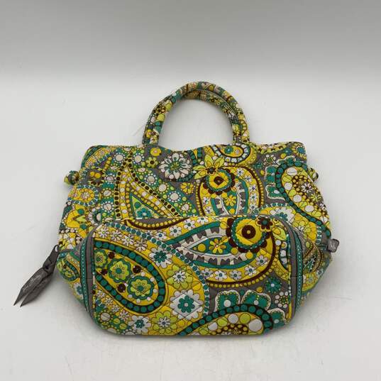 Vera Bradley Womens Multicolor Floral Side Zipper Pocket Tote Handbag Purse image number 1