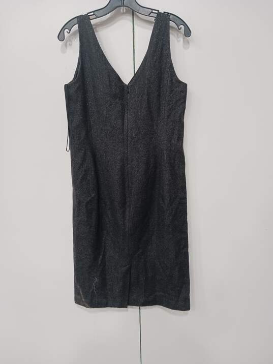 Ralph Lauren Women's Gray Shimmer Sleeveless Dress Size 12 NWT image number 2