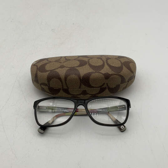 Womens HC6013 Julayne 5001 Black Brown Prescription Eye Glasses With Case image number 1