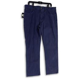 NWT Mens Blue Denim Medium Wash 5-Pocket Design Straight Leg Jeans Sz 36X30