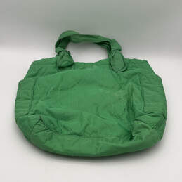Womens Green Double Handle Inner Zipper Pocket Shoulder Bag