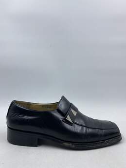 Authentic YSL Square-Toe Black Loafer M 9
