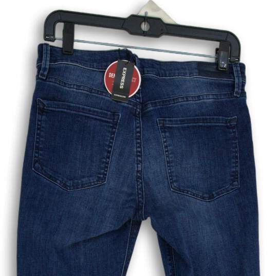 NWT Womens Blue Denim Stretch 5-Pocket Design Skinny Leg Legging Jeans Size 8S image number 4