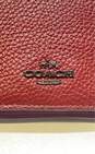Coach Pebble Leather Slim Bifold Wallet Deep Red image number 5
