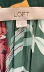 LOFT Green Floral Print Casual Dress - Size Small image number 5