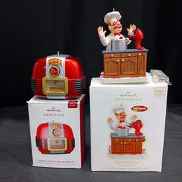 Pair of Hallmark Holiday Ornaments w/Boxes