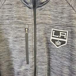 NHL Men Black LA Kings Gray Zip Up Sweater SZ XL alternative image