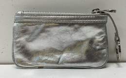 Marc By Marc Jacobs Silver Metallic Leather Zip Coin Pouch Wallet alternative image