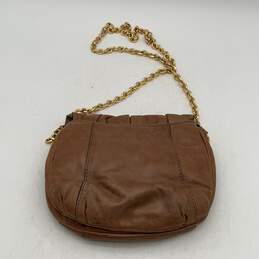 Juicy Couture Womens Brown Gold Leather Chain Strap Inner Pocket Crossbody Bag alternative image