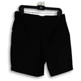 NWT Womens Black Flat Front Stretch Pockets Comfort Bermuda Shorts Size 12