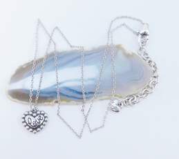 Brighton Designer Silver Tone Heart Pendant Necklace 5.2g alternative image